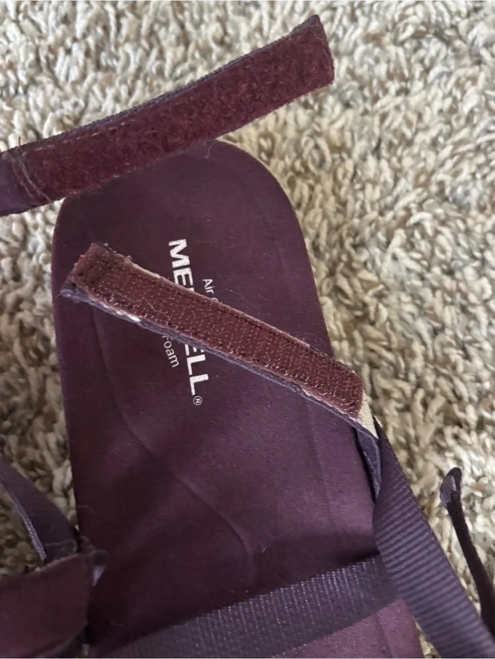 Merrell Women's burgundy district 3 Patterned Strap Outdoor Sandals nwot  sz 10